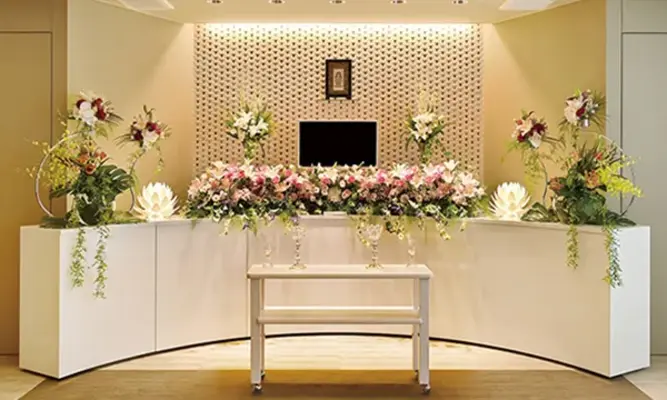 家族想ホール リアン堀江はなれで葬儀を行なった写真