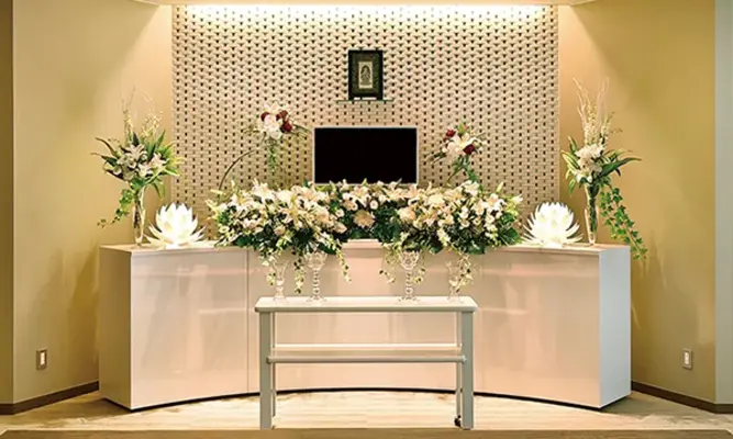 家族想ホール リアン堀江はなれで葬儀を行なった写真