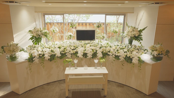 家族想ホール リアン堀江はなれで葬儀を行なった写真