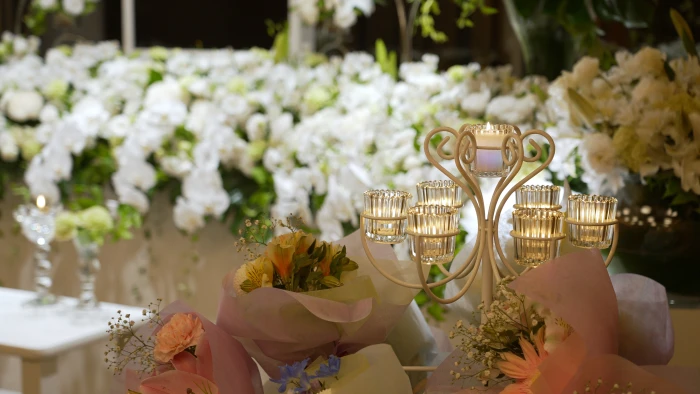 家族想ホール リアン堀江はなれで葬儀を行なった写真