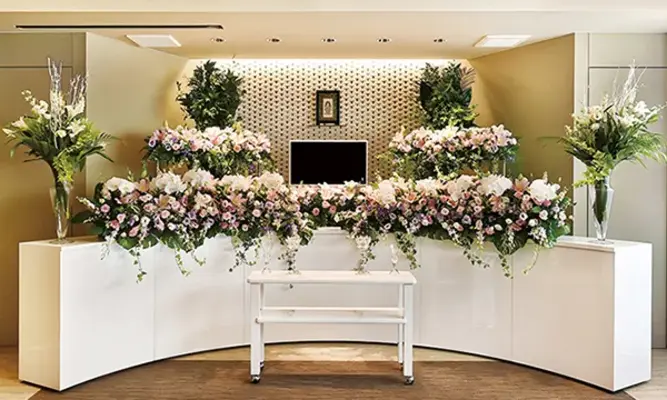 家族想ホール リアン堀江はなれで葬儀を行なった写真