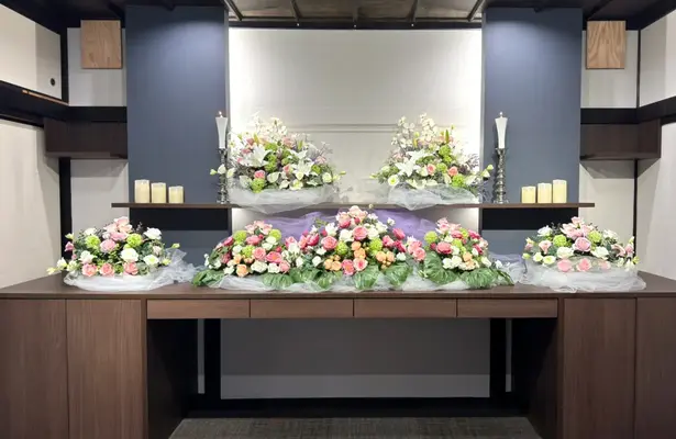 京極邸宅花灯り 中府津森ホールで葬儀を行なった写真