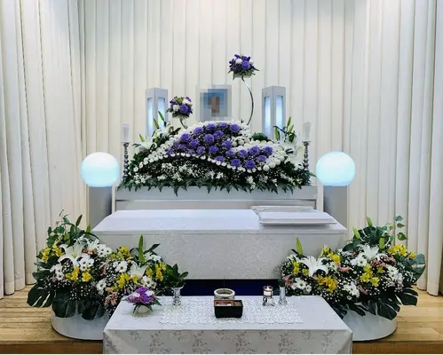 堺市斎場前家族葬ホール（株式会社セレモニー真希社）で葬儀を行なった写真