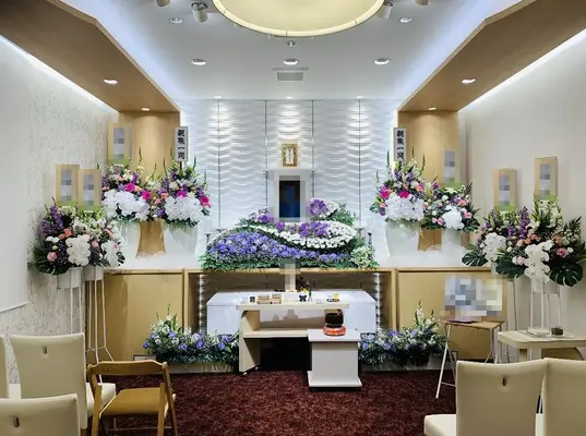 堺市斎場前家族葬ホール（株式会社セレモニー真希社）で葬儀を行なった写真