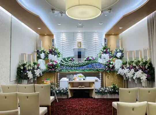 堺市斎場前家族葬ホール（株式会社セレモニー真希社）で葬儀を行なった写真