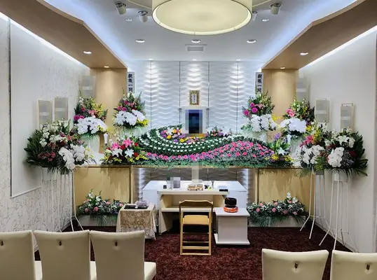 堺市斎場前家族葬ホール(株式会社セレモニー真希社)で葬儀を行なった写真