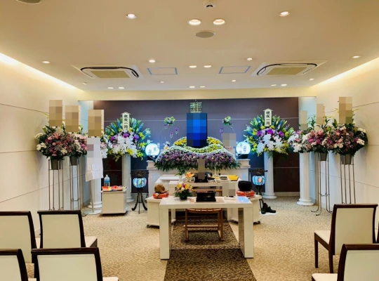 堺市中区家族葬ホール（株式会社セレモニー真希社）で葬儀を行なった写真