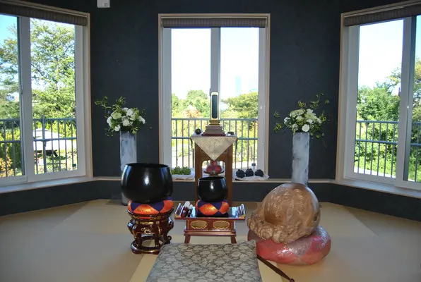 願修寺で葬儀を行なった写真