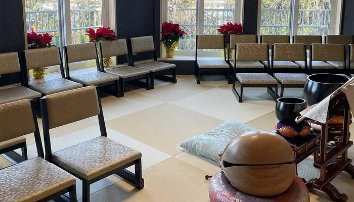 願修寺で葬儀を行なった写真