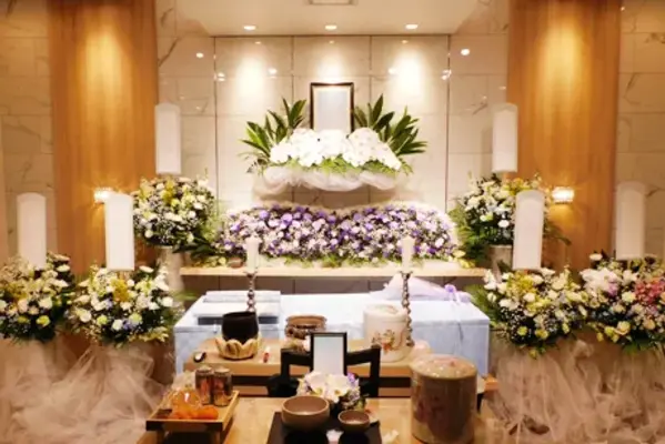 花想庵　結で葬儀を行なった写真