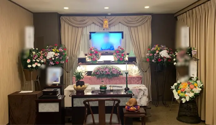 家族葬専用ホール　(秀葉院 慈照堂)で葬儀を行なった写真