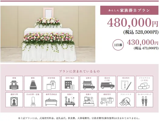 あんしん葬儀　株式会社アクシア	で葬儀を行なった写真