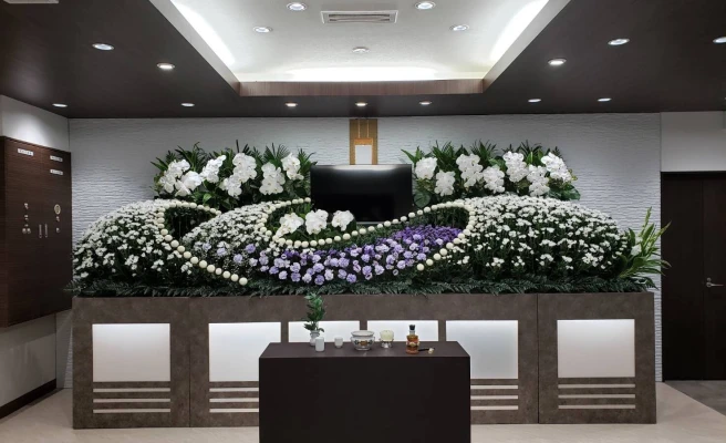 家族葬　久遠長居ホールで葬儀を行なった写真
