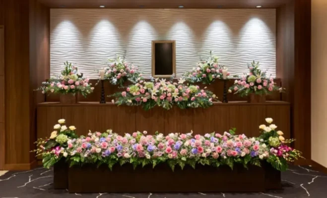 すいこうしゃ 新大阪ホールで葬儀を行なった写真