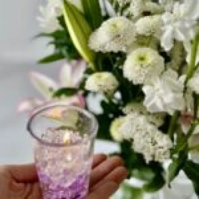 風花セレモニーで葬儀を行なった写真