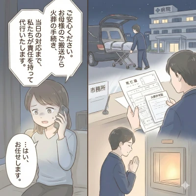 東京 直葬専門社で葬儀を行なった写真