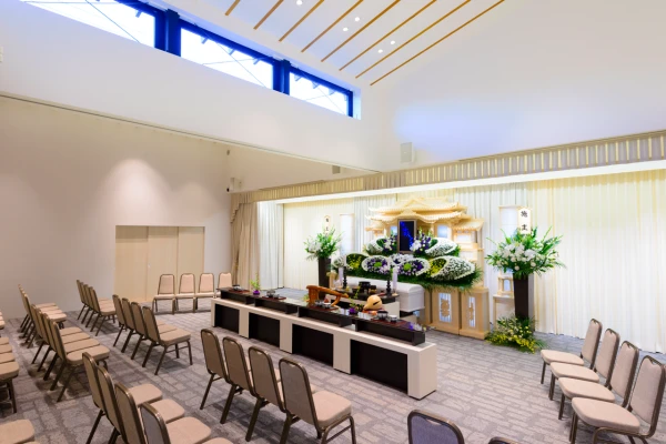 館林メモリードホールで葬儀を行なった写真