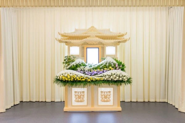 館林メモリードホールで葬儀を行なった写真