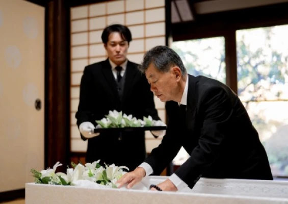 熊谷市小さい葬儀受付センターで葬儀を行なった写真