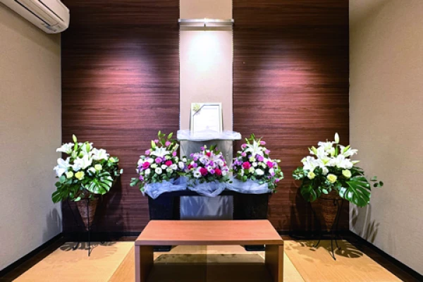 花屋仁助(プリエールリビング&ルーム)で葬儀を行なった写真