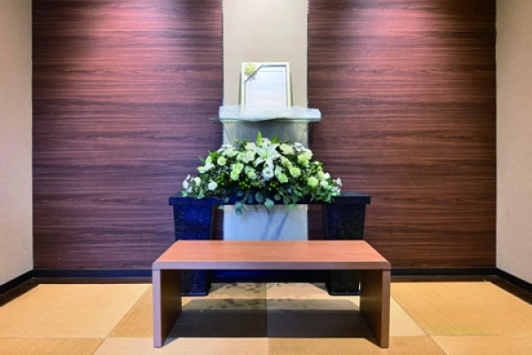 花屋仁助(プリエールリビング&ルーム)で葬儀を行なった写真