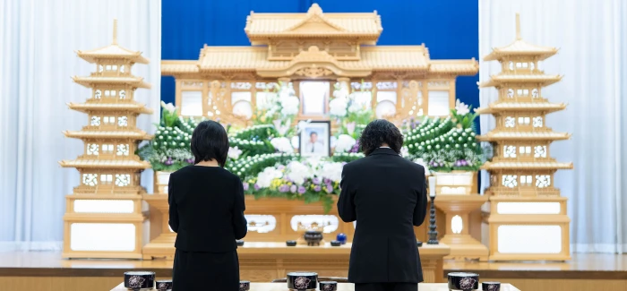 八代北斎場で葬儀を行なった写真