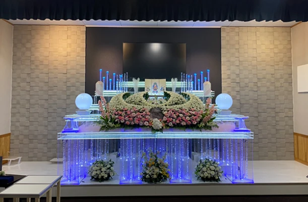 みらいホールつちどで葬儀を行なった写真