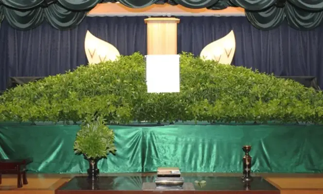 天国社(伊都会館)で葬儀を行なった写真