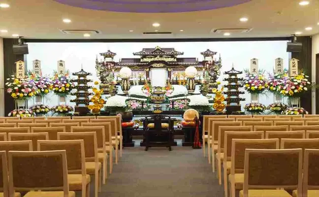 花巻長安殿で葬儀を行なった写真