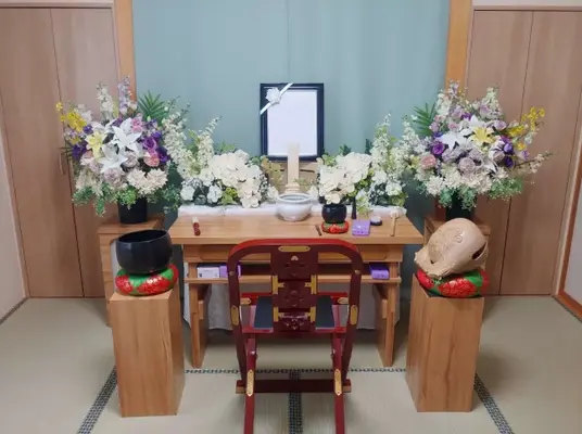 たびだちの家（内郷の家）で葬儀を行なった写真