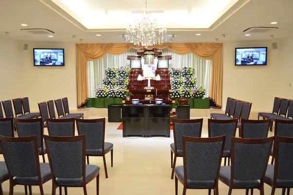 十日市場ほうさい殿で葬儀を行なった写真