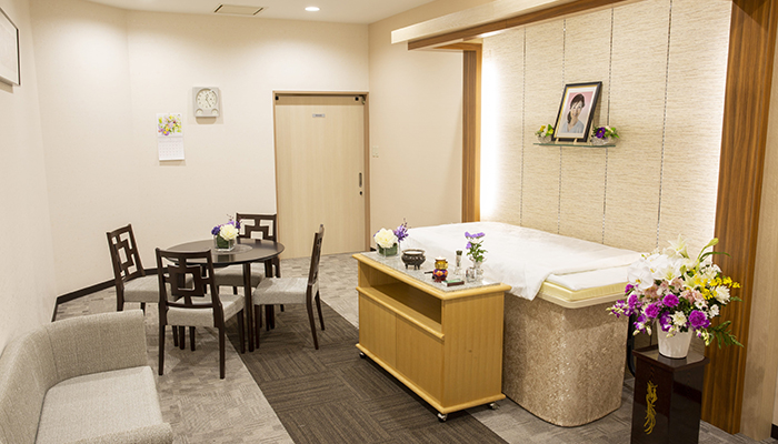 完全プライベートな個室タイプの安置室