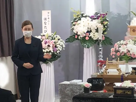 旭斎場で葬儀を行なった写真