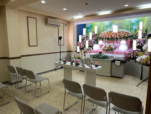 アーバスホールで葬儀を行なった写真