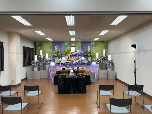 旭斎場で葬儀を行なった写真