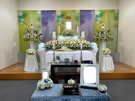 大林寺 山水閣で葬儀を行なった写真