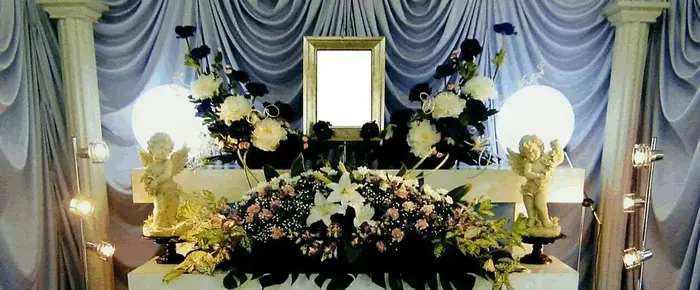 家族葬三国ホールで葬儀を行なった写真