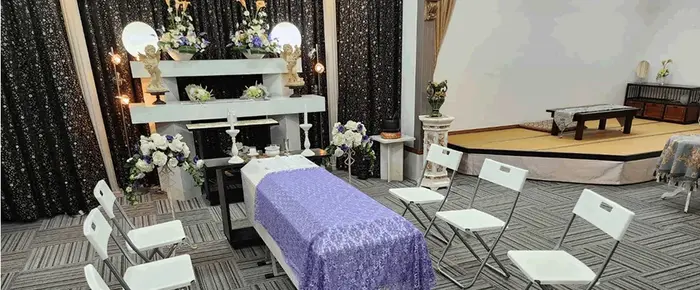 家族葬三国ホールで葬儀を行なった写真