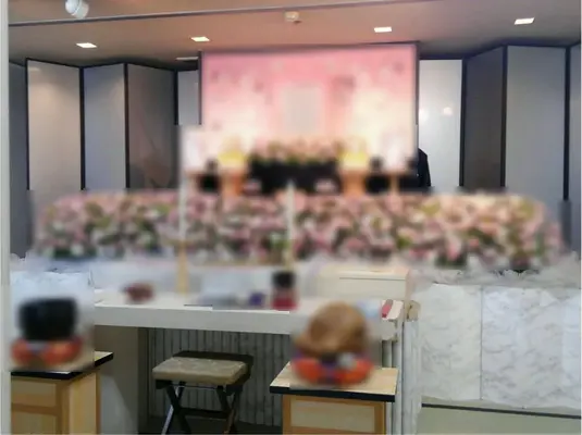 瀧田会館で葬儀を行なった写真