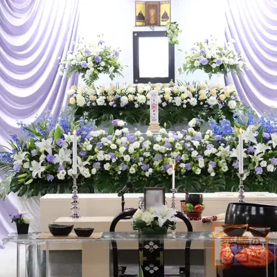 玉川斎場で葬儀を行なった写真