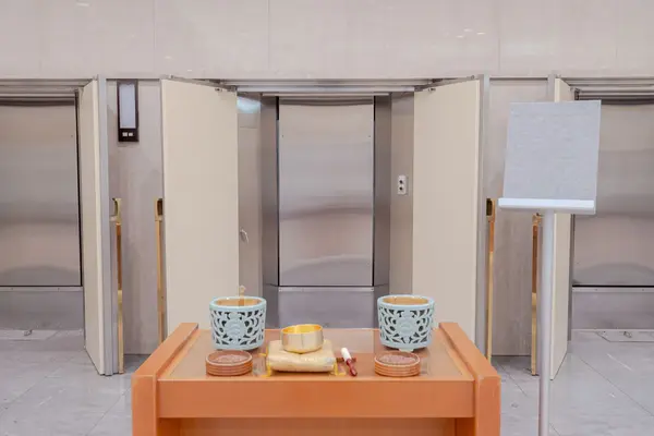 桐ヶ谷斎場で葬儀を行なった写真