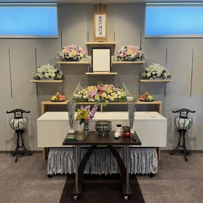 家族葬の仁清社で葬儀を行なった写真