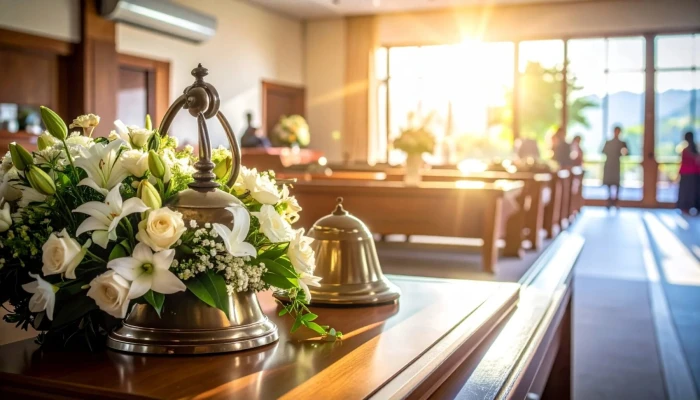 家族葬のおくり火で葬儀を行なった写真