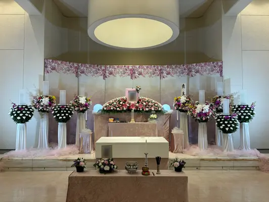 花のみおくりで葬儀を行なった写真