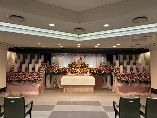 花のみおくりで葬儀を行なった写真