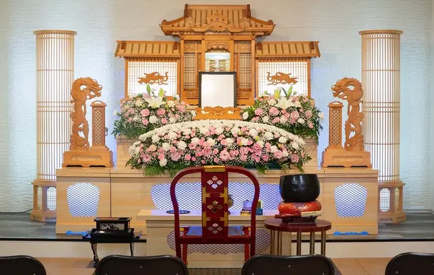 玉泉院　築添会館で葬儀を行なった写真