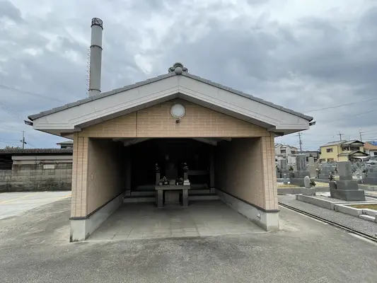 黒山火葬場で葬儀を行なった写真