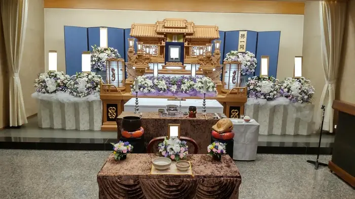 大和斎場で葬儀を行なった写真