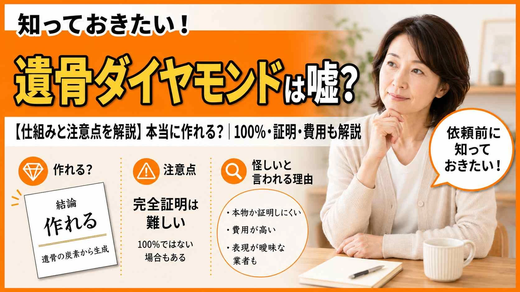 遺骨ダイヤモンドは嘘？本当に作れるのか仕組みと注意点を解説