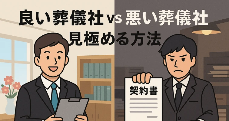評判の悪い葬儀社、いい葬儀社の見分け方は？良心的な葬儀社と悪徳葬儀社の違い